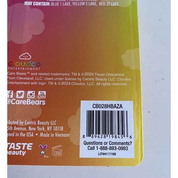 Taste Beauty CARE BEARS 10 Flavored Lip Balms Set Cherry Honey Vanilla NEW - Picture 12 of 14